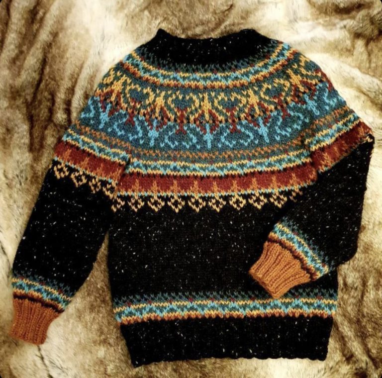 Alasuq flerfarget sort tweed